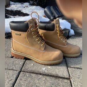 Men's State Street Tan Work Boots Size 9 Waterproof